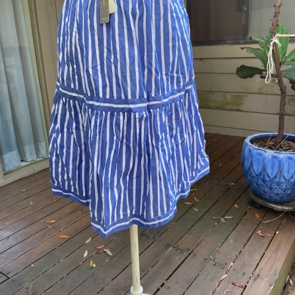 NWT J. Crew blue and white stripe skirt - Picture 7 of 7